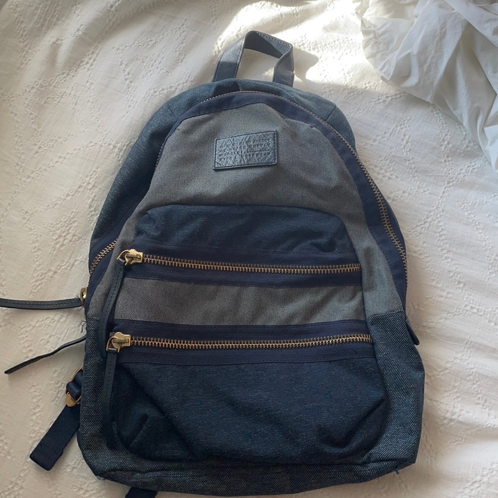 Marc Jacobs Denim Backpack with zippered pockets